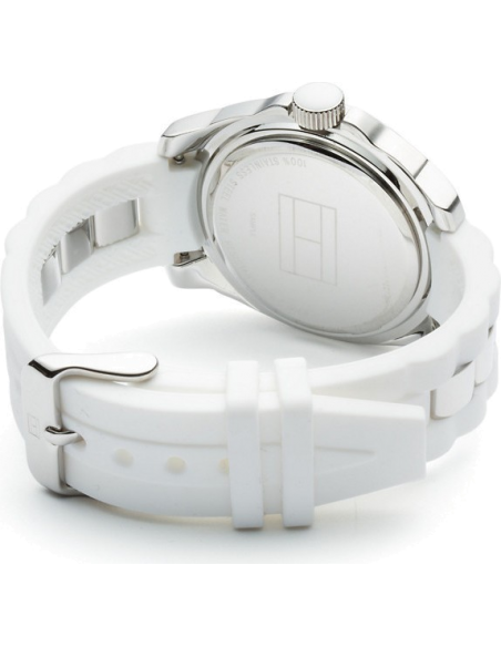 Tommy Hilfiger K2 White Dial White Rubber Strap Watch for Women - 1781306