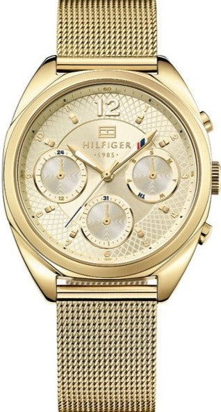 Tommy Hilfiger Mia Gold Dial Gold Mesh Bracelet Watch for Women - 1781488