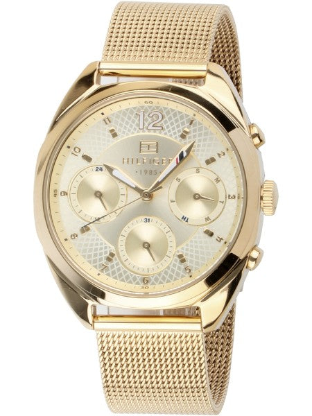 Tommy Hilfiger Mia Gold Dial Gold Mesh Bracelet Watch for Women - 1781488