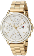 Tommy Hilfiger Carly White Dial Gold Stainless Steel Strap Watch for Women - 1781786