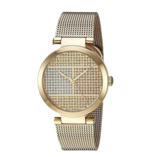 Tommy Hilfiger Lynn Quartz Gold Dial Gold Mesh Bracelet Watch For Women - 1781867