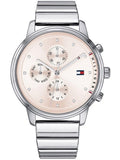 Tommy Hilfiger Blake Pink Dial Silver Steel Strap Watch for Women - 1781904