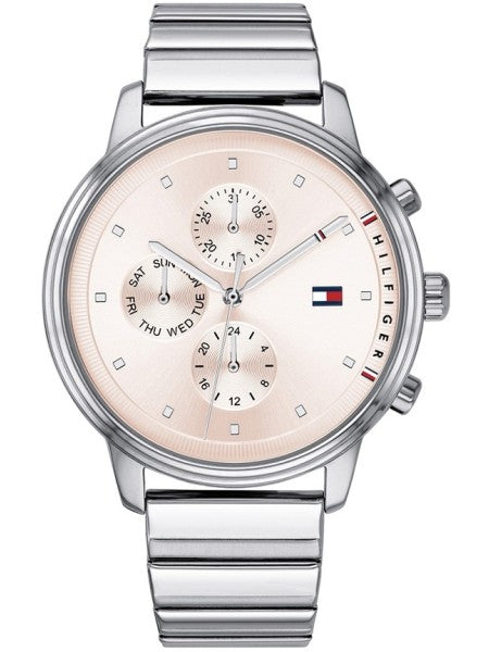 Tommy Hilfiger Blake Pink Dial Silver Steel Strap Watch for Women - 1781904