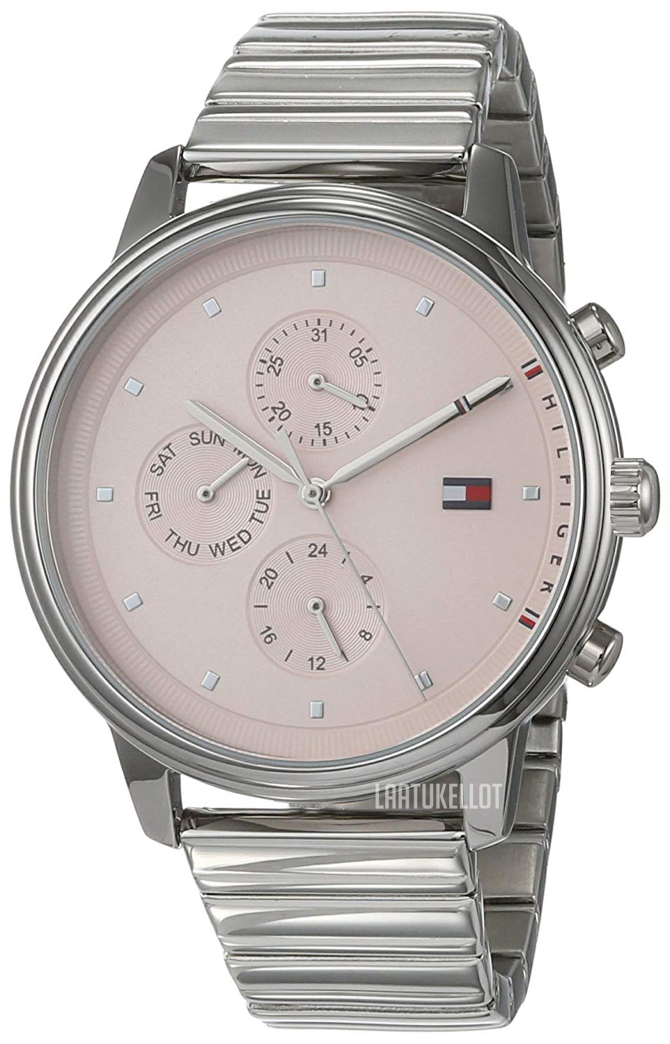 Tommy Hilfiger Blake Pink Dial Silver Steel Strap Watch for Women - 1781904