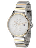 Tommy Hilfiger Blake Silver Dial Two Tone Steel Strap Watch for Women - 1781908