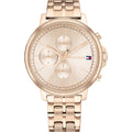 Tommy Hilfiger Carly Rose Gold Dial Rose Gold Stainless Steel Strap Watch for Women - 1781788