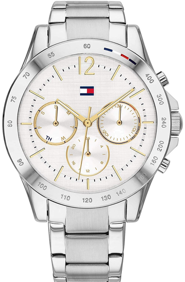 Tommy Hilfiger Haven Multifunction Chronograph White Dial Silver Steel Strap Watch For Women - 1782194