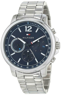 Tommy Hilfiger London Chronograph Quartz Blue Dial Silver Steel Strap Watch for Men - 1791534