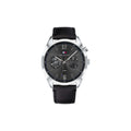 Tommy Hilfiger Deacan Grey Dial Black Leather Strap Watch for Men - 1791548