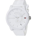 Tommy Hilfiger Denim Analog White Dial White Rubber Strap Watch for Men - 1791481