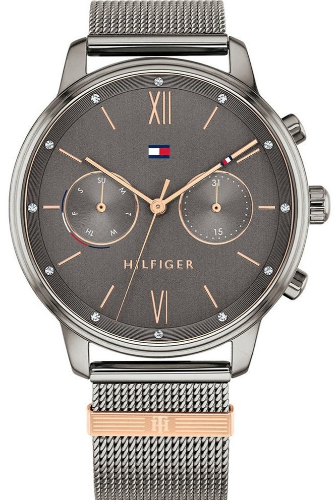 Tommy Hilfiger Blake Quartz Grey Dial Silver Mesh Bracelet Watch for Men - 1782304