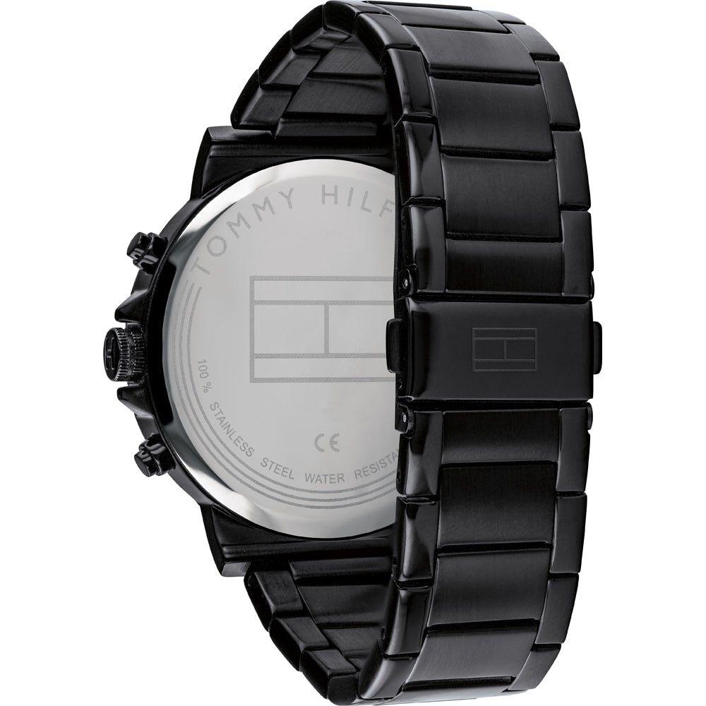 Tommy Hilfiger Daniel Black Dial Black Steel Strap Watch for Men - 1710383