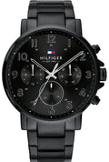 Tommy Hilfiger Daniel Black Dial Black Steel Strap Watch for Men - 1710383