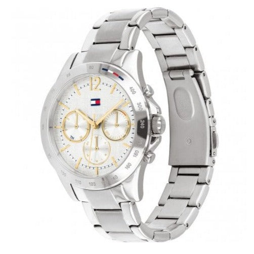 Tommy Hilfiger Haven Multifunction Chronograph White Dial Silver Steel Strap Watch For Women - 1782194