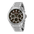 Tommy Hilfiger Hudson Chronograph Quartz Brown Dial Silver Steel Strap Watch For Men - 1791229