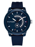 Tommy Hilfiger Denim Quartz Blue Dial Blue Rubber Strap Watch for Men - 1791482