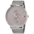 Tommy Hilfiger Jenna Multifunction Grey Dial Grey Mesh Bracelet Watch For Women - 1781945