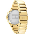 Tommy Hilfiger Eve Chronograph Quartz White Dial Gold Steel Strap Watch For Women - 1782278