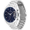 Tommy Hilfiger Baker Quartz Blue Dial Silver Steel Strap Watch For Men - 1710448