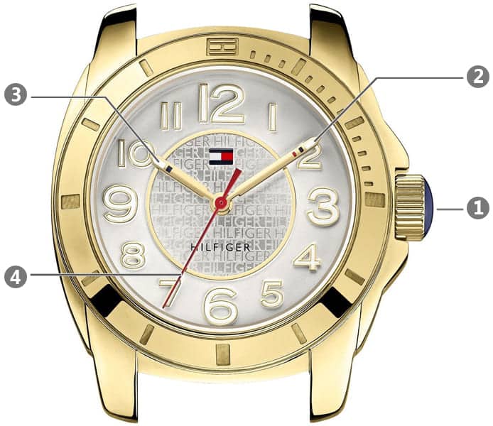 Tommy Hilfiger White Dial Two Tone Steel Strap Watch for Women - 1781307