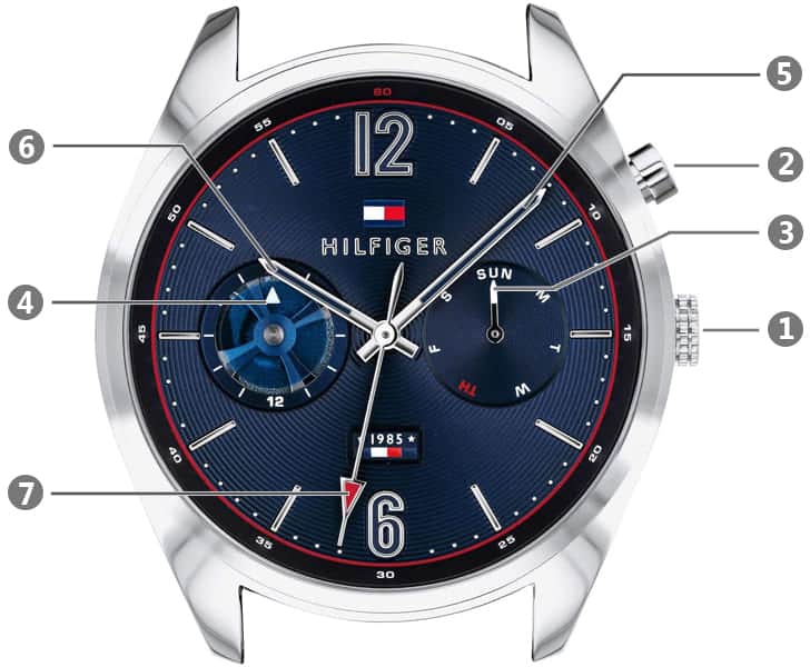 Tommy Hilfiger Deacan Blue Dial Silver Steel Strap Watch for Men - 1791551