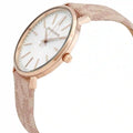 Michael Kors Pyper Quartz White Dial Pink Leather Strap Watch For Women - MK2859