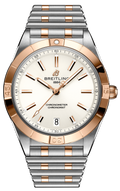 Breitling Chronomat Automatic 36 White Dial Two Tone Steel Strap Watch for Women - U10380101A1U1