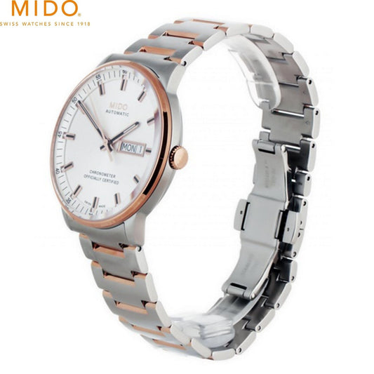 Mido Commander II Chronometer Automatic Silver Dial Two Tone Steel Strap Watch For Men - M021.431.22.031.00