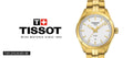 Tissot T Classic PR 100 Lady White Dial Gold Steel Strap Watch for Women - T101.210.33.031.00