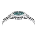 Versace Greca Action Chronograph Quartz Green Dial Silver Steel Strap Watch for Men - VE3J00422