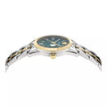 Versace Greca Time Quartz Green Dial Two Tone Steel Strap Watch For Men - VE3K00422