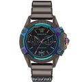 Versace Icon Active Chronograph Quartz Black Dial Black Steel Strap Watch For Men - VEZ701022