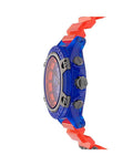 Versace Icon Active Chronograph Quartz Blue Dial Orange Rubber Strap Watch For Men - VEZ700922