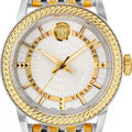 Versace V Eternal Quartz White Dial Two Tone Steel Strap Watch For Men - VEPO00620