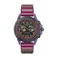 Versace Icon Active Chronograph Black Dial Purple Rubber Strap Watch For Men - VEZ701423