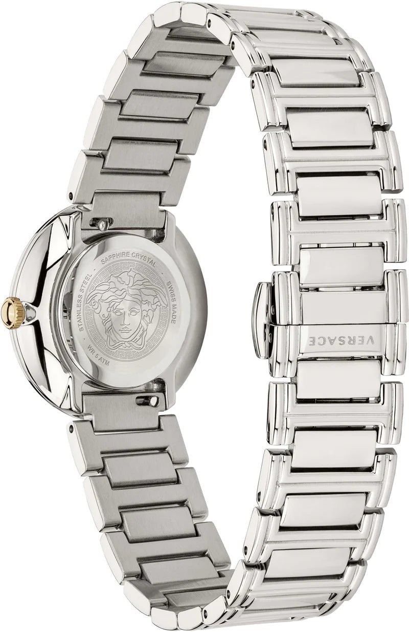 Versace Virtus Quartz White Dial Silver Steel Strap Watch For Women - VET300621