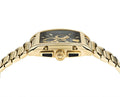 Versace Dominus Chronograph Black Dial Gold Steel Strap Watch For Men - VE6H00523