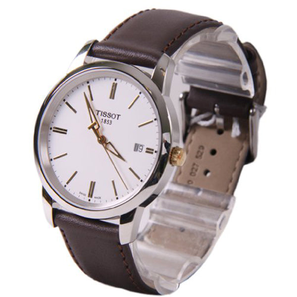 Tissot T Classic Dream White Dial Brown Leather Strap Watch for Men - T033.410.26.011.01