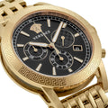 Versace Sport Tech Chronograph Black Dial Gold Steel Strap Watch for Men - VELT00419