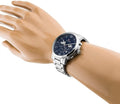 Tommy Hilfiger Evan Chronograph Blue Dial Silver Steel Strap Watch For Men - 1710409