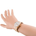 Guess Mini Surprise Analog Silver Dial Rose Gold Steel Strap Watch For Women - W0623L2