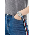 Guess Limelight Crystals White Dial Blue Rubber Strap Watch for Women - W1053L5