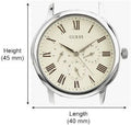 Guess Wafer Quartz White Dial Brown Leather Strap Watch For Men - W70016G2