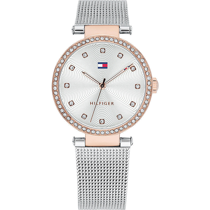 Tommy Hilfiger Lynn Quartz Silver Dial Silver Mesh Bracelet Watch For Women - 1781863