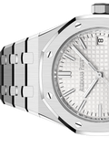 Audemars Piguet Royal Oak 50th Anniversary White Dial Silver Steel Strap Watch for Men - 15550ST.OO.1356ST.01