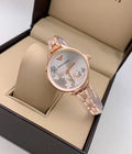 Emporio Armani Aurora Quartz Silver Dial Gold Steel Strap Watch For Women - AR11108