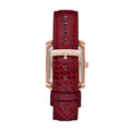 Michael Kors Emery Quartz Diamonds Silver Dial Red Leather Strap Watch For Women - MK4689