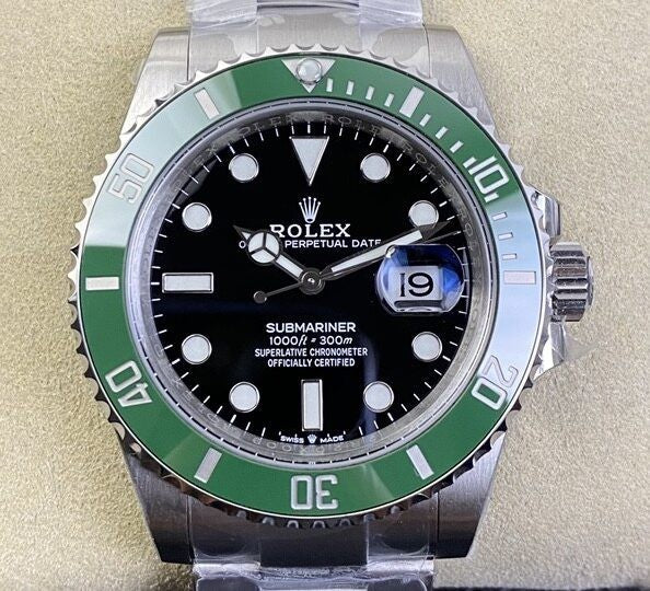 Rolex Submariner Date Oyster Black Dial Oystersteel Silver Steel Strap Watch for Men - M126610LV-0002