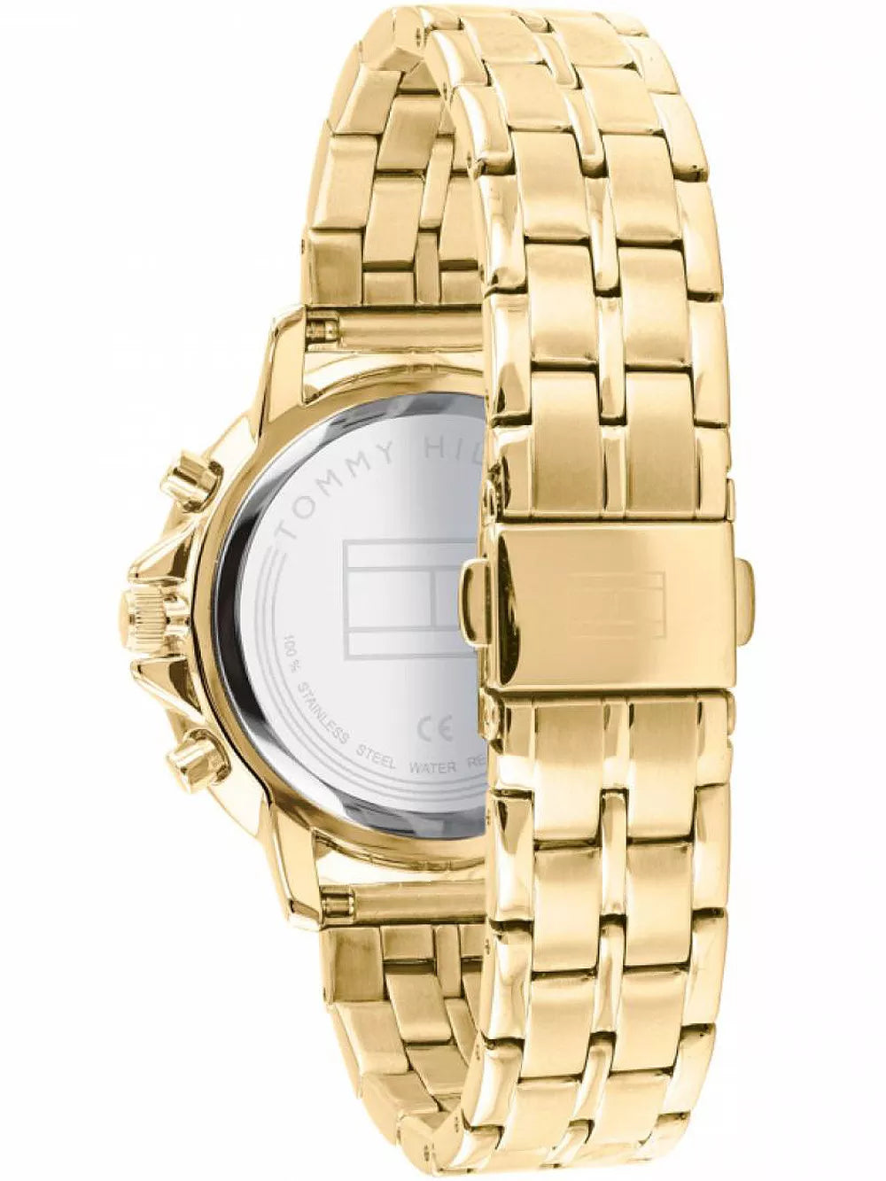 Tommy Hilfiger Madison Quartz Gold Dial Gold Steel Strap Watch For Women - 1782189