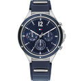 Tommy Hilfiger Eve Chronograph Quartz Blue Dial Blue Rubber Strap Watch For Women - 1782281